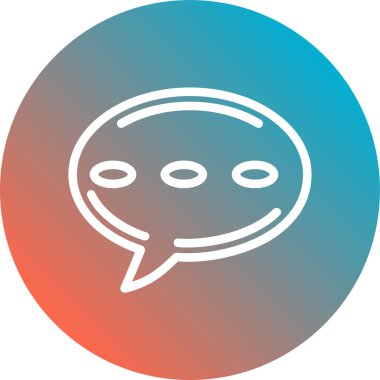 Sohbet simgesinin vektör illüstrasyonu