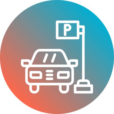 Park lambası ikonu. vektör illüstrasyonu