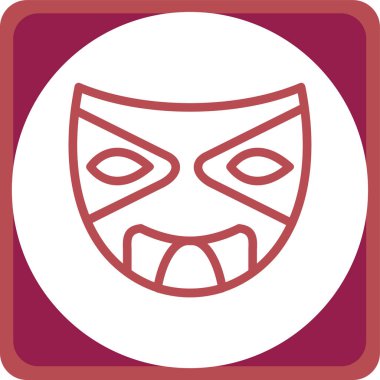 Maske. Web simgesi basit illüstrasyon