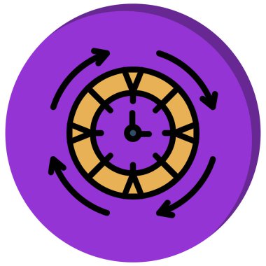 Alarm saati simgesi, vektör illüstrasyonu