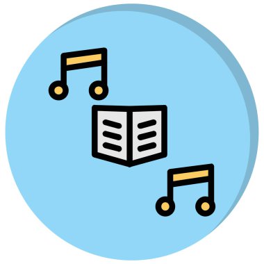 Müzik. Web simgesi basit illüstrasyon