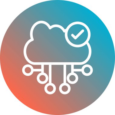 Bulut simgesi vektör illüstrasyonu