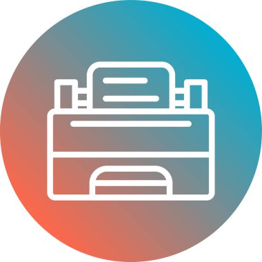 Yazıcı simgesi, vektör illüstrasyonu