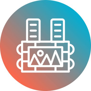 Bir gaz simgesinin vektör illüstrasyonu