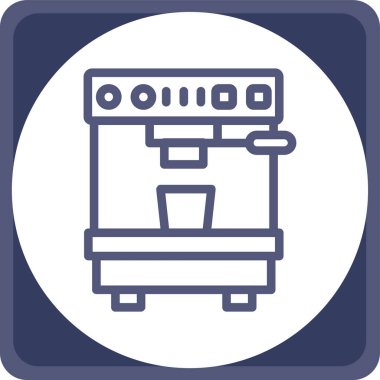 - Makine. Web simgesi basit illüstrasyon