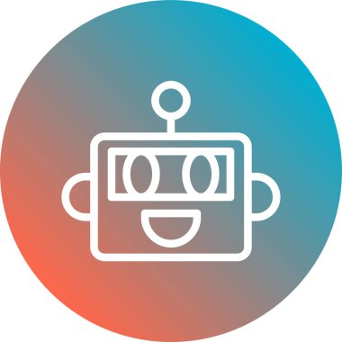 robot. Web simgesi vektör illüstrasyonu