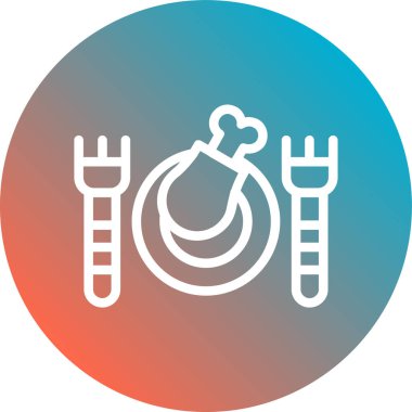 Gıda simgesinin vektör illüstrasyonu