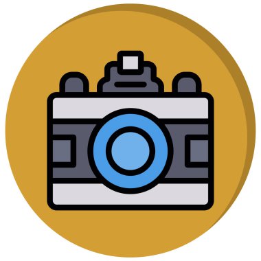 kamera simgesi vektör illüstrasyonu