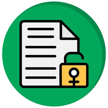 Belge. Web simgesi basit illüstrasyon