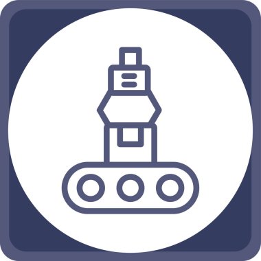 Modern b 'nin vektör çizimi ikon gazı fabrikasından yoksun