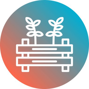 Bitki simgesinin vektör illüstrasyonu