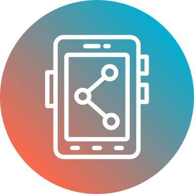 cep telefonu simgesi soyut bir grupta izole edildi