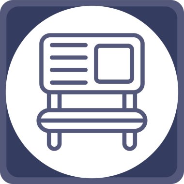 Sandalye. Web simgesi basit illüstrasyon