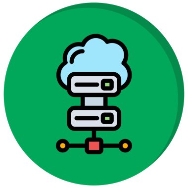 bulut hesaplama vektörü simgesi