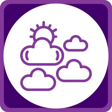 Bulut simgesi vektör illüstrasyonu