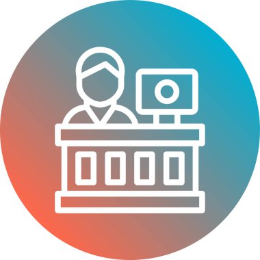 Modern ofisin vektör illüstrasyonu