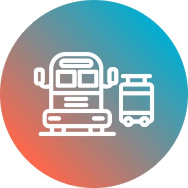 bus simgesi, vektör illüstrasyonu