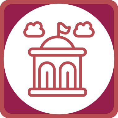 Modern yapı simgesinin vektör illüstrasyonu