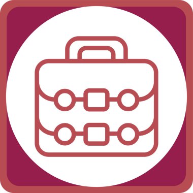 Evrak çantası simgesinin vektör illüstrasyonu