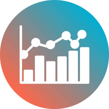 Çemberdeki grafik gösterimi vektör simgesi kavramı.
