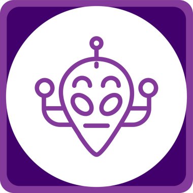 Bir robot simgesinin vektör illüstrasyonu