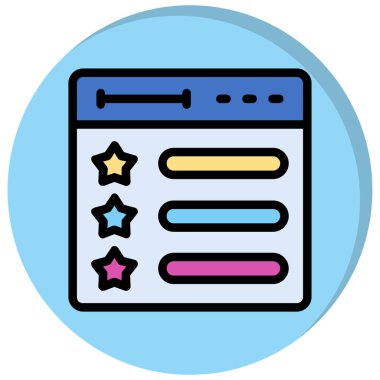 Web arayüzü simgesi, vektör illüstrasyonu