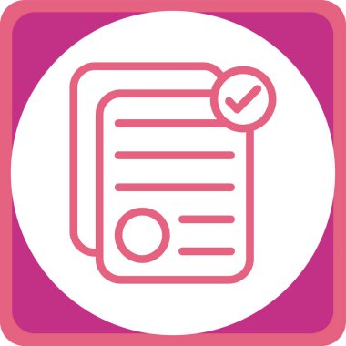 Belge simgesinin vektör illüstrasyonu