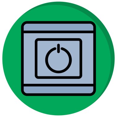 Bilgisayar. Web simgesi basit tasarım