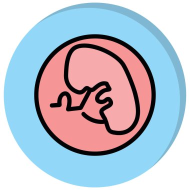 İnsan organı simgesi, basit vektör çizimi