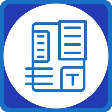 Belge. Web simgesi basit illüstrasyon