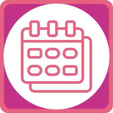 Takvim. Web simgesi basit illüstrasyon