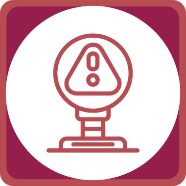 Eşsiz uyarı vektör çizgisi simgesi