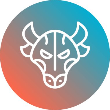 Boğa ikonu vektör illüstrasyonu