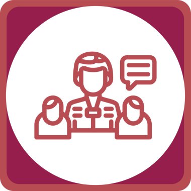 İş insanları simgesinin vektör illüstrasyonu