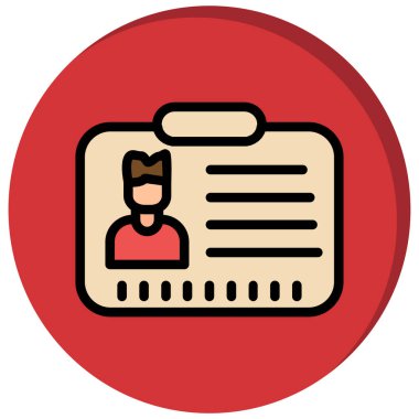 Kimlik kartı. Basit resimleme