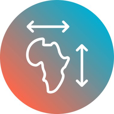 Afrika yassı ikon vektör çizimi