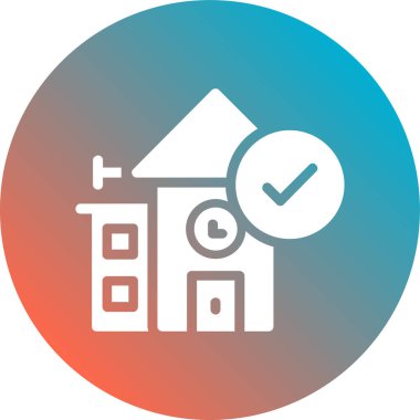 Bir ev simgesinin vektör illüstrasyonu