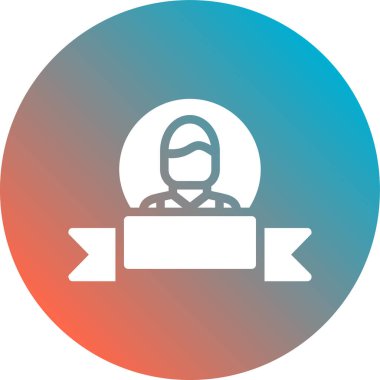 Uzun gölgeli bir insan simgesinin vektör çizimi