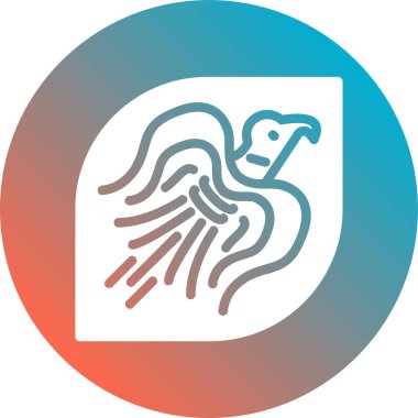 Bir kuş simgesinin vektör illüstrasyonu
