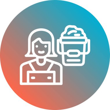 Maskeli bir kadının vektör çizimi