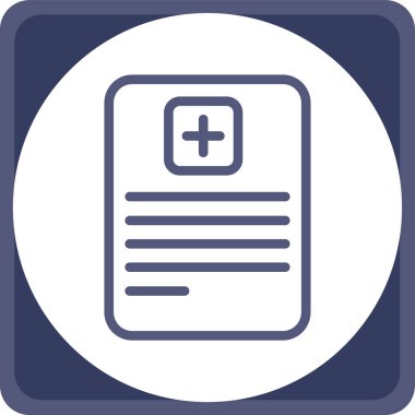 Tıp kitabı. Web simgesi vektör illüstrasyonu