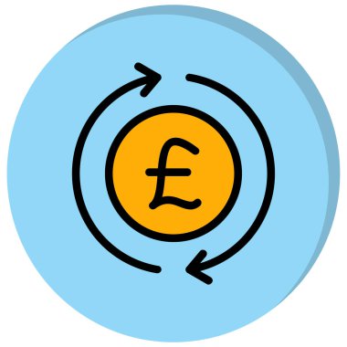 Para birimi değişim vektör simgesi