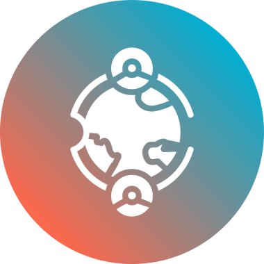 Yeryüzü ikon vektör illüstrasyonu