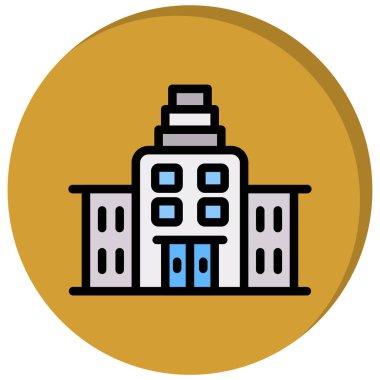 Daire simgesi, eğitim, okul ve üniversite vektör simgesi oluşturma