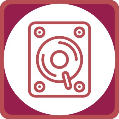 Bir araba simgesinin vektör illüstrasyonu