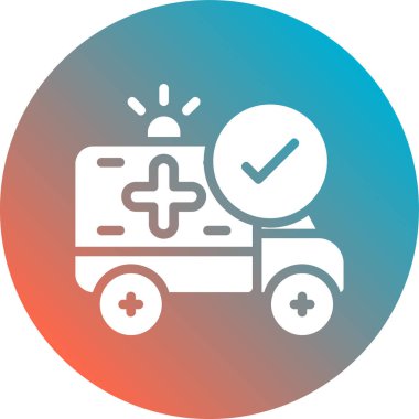 Ambulans simgesinin vektör çizimi