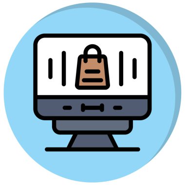 Alışveriş. Web simgesi basit illüstrasyon