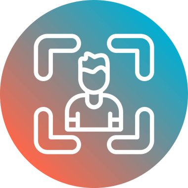 İnsan simgesinin vektör illüstrasyonu