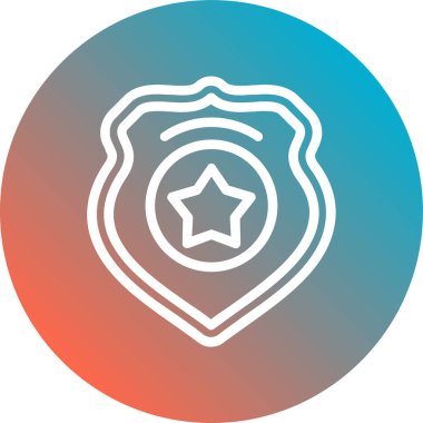 güzel kalkan çizgisi vektör simgesi