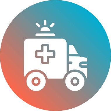 ambulans simgesi vektör illüstrasyonu